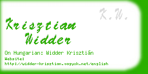 krisztian widder business card