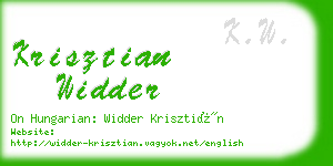 krisztian widder business card